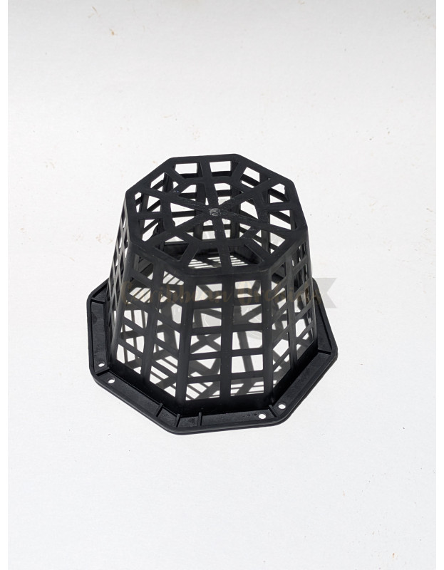 Black Plastic Octagonal Orchids Basket