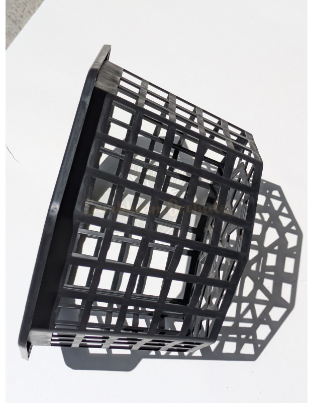 Black Plastic Octagonal Orchids Basket